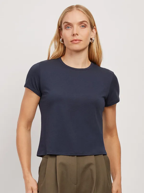 Cropped Fitted Crew Marcy Tee sold by Mott & Bow