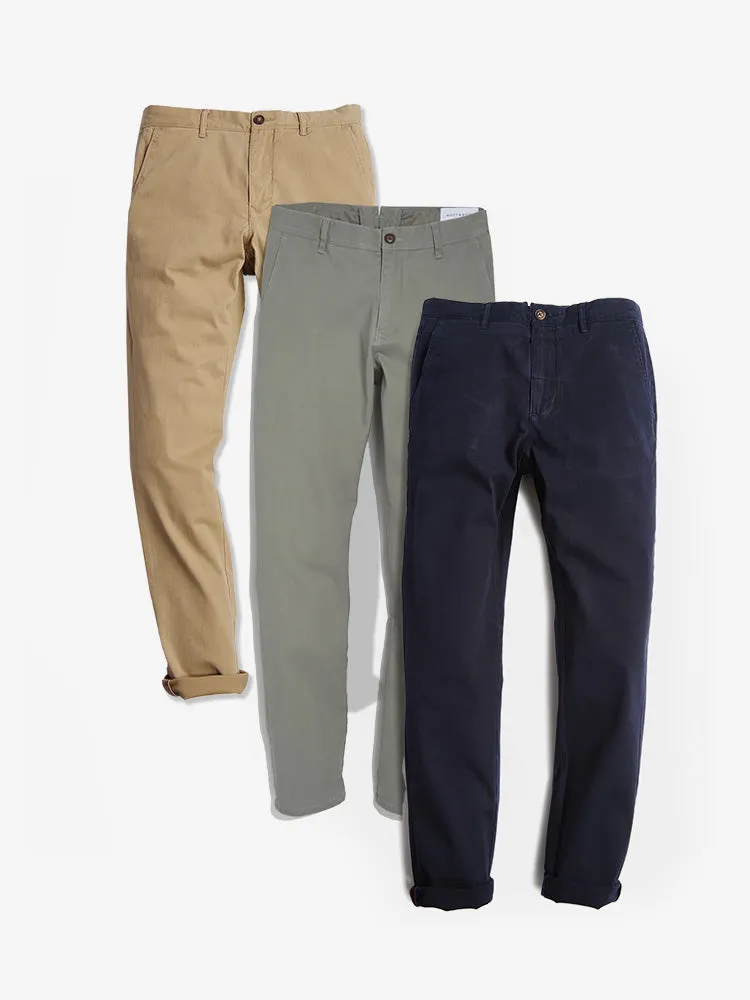 Twill Chino Charles 3-Pack sold by Mott & Bow