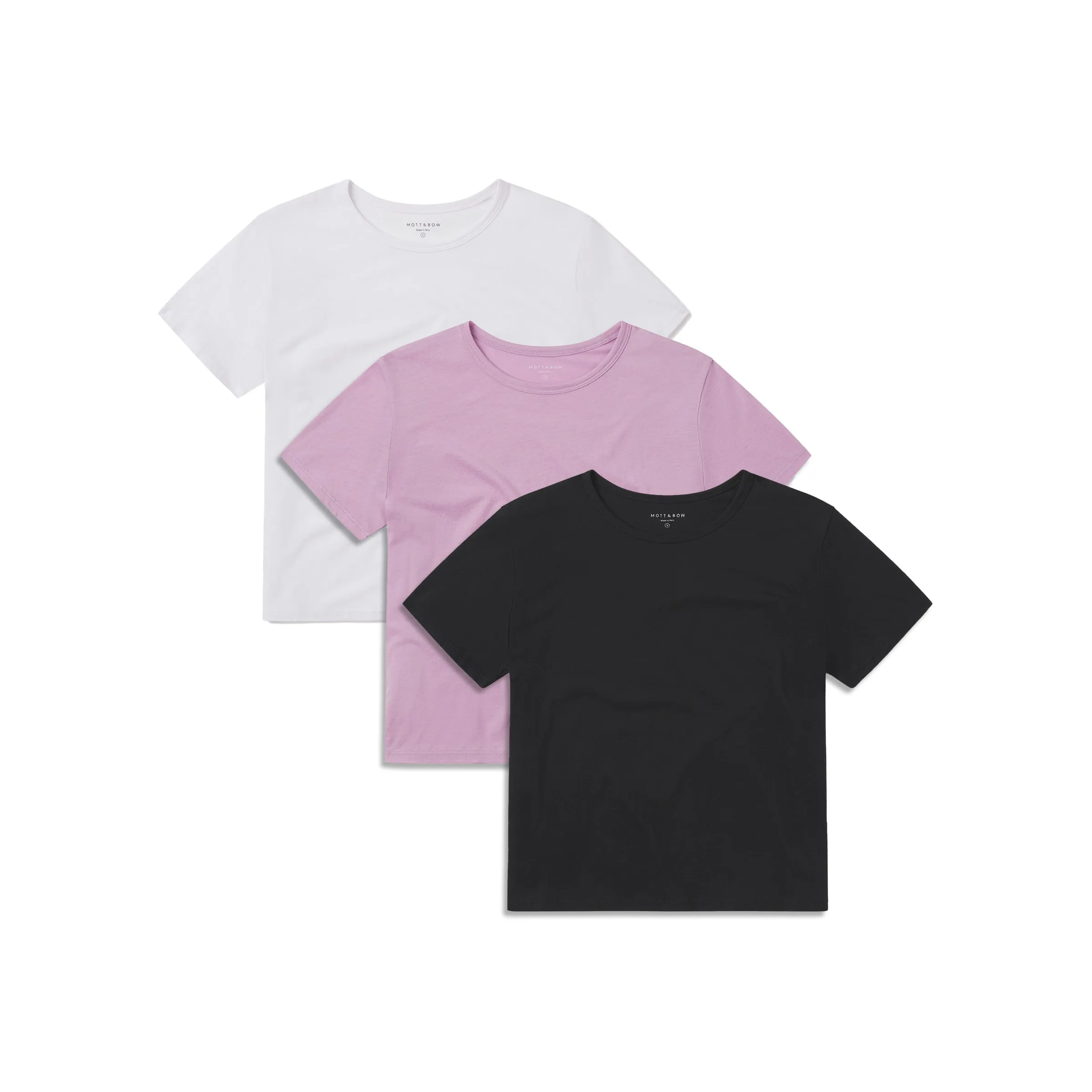 Cropped Fitted Crew Marcy Tee 3-Pack sold by Mott & Bow