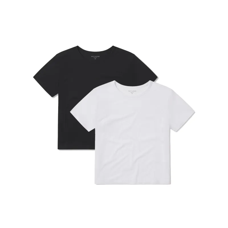 Cropped Fitted Crew Marcy Tee 2-Pack sold by Mott & Bow