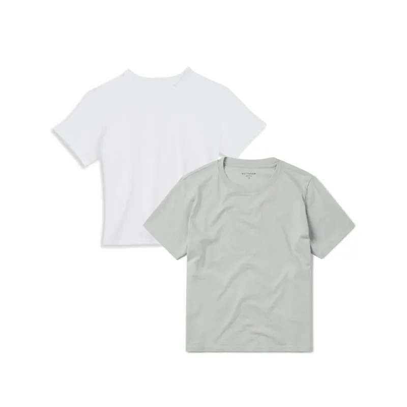 Cotton Boxy Crew Tee 2-Pack sold by Mott & Bow