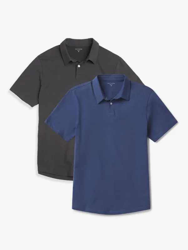 Jersey Sueded Polo 2-Pack sold by Mott & Bow
