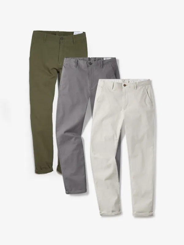 Stretch Chino Pants 3-Pack sold by Mott & Bow