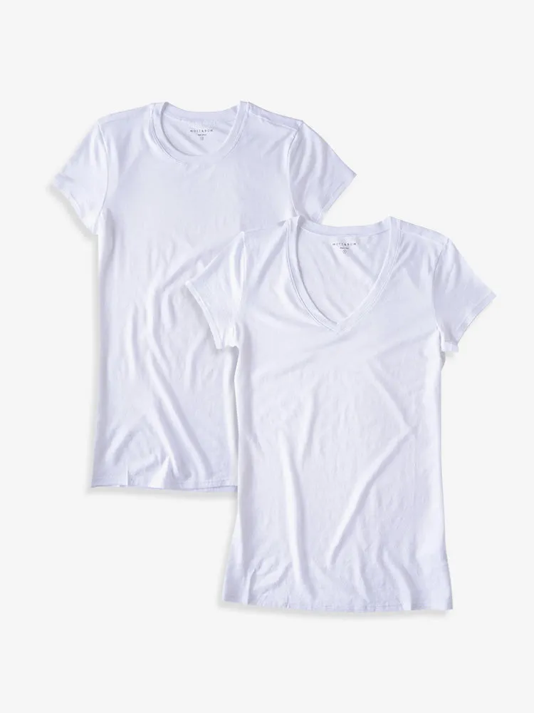 Fitted Crew & V-Neck 2-Pack WDP4 sold by Mott & Bow