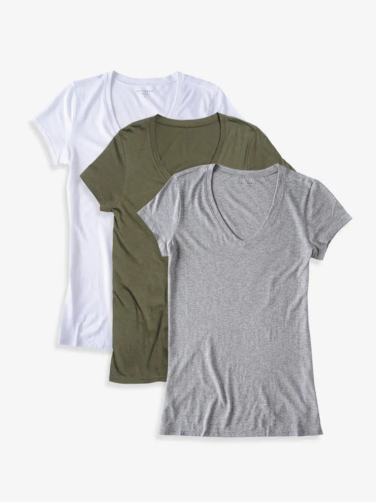 Fitted V-Neck Marcy 3-Pack sold by Mott & Bow