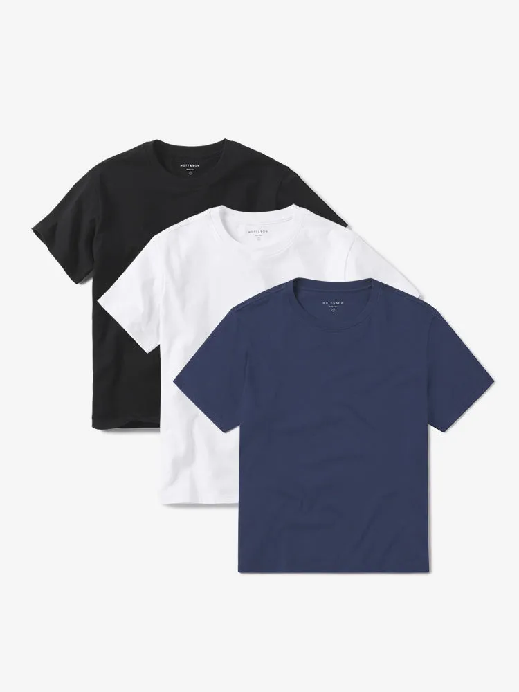 Cotton Boxy Crew Tee 3-Pack sold by Mott & Bow