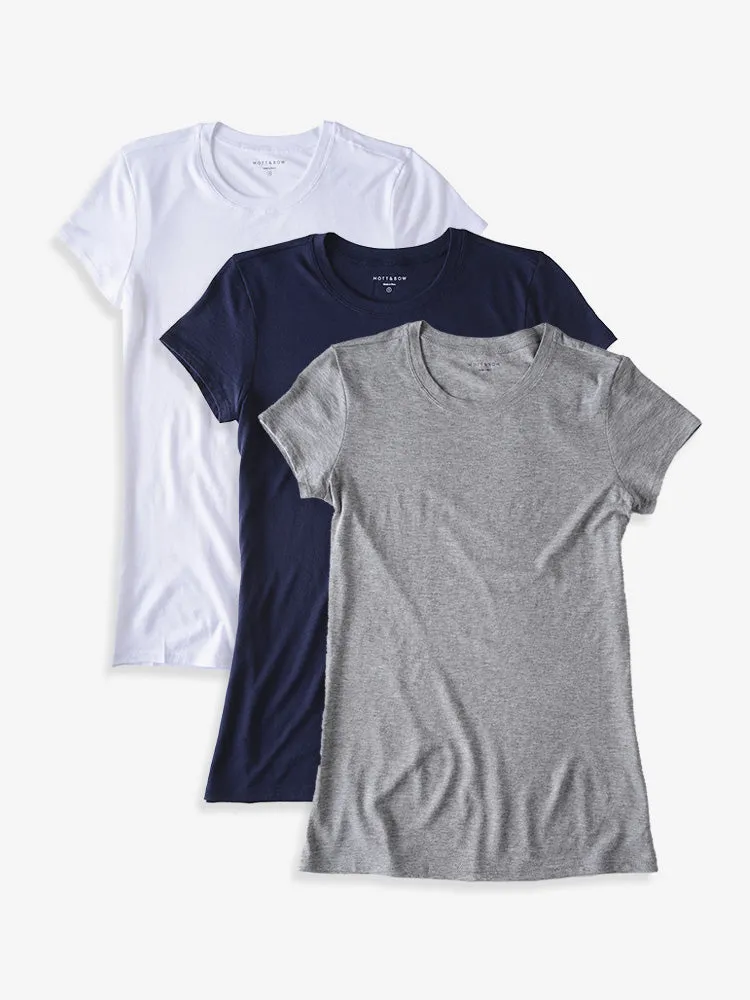 Fitted Crew Marcy 3-Pack sold by Mott & Bow