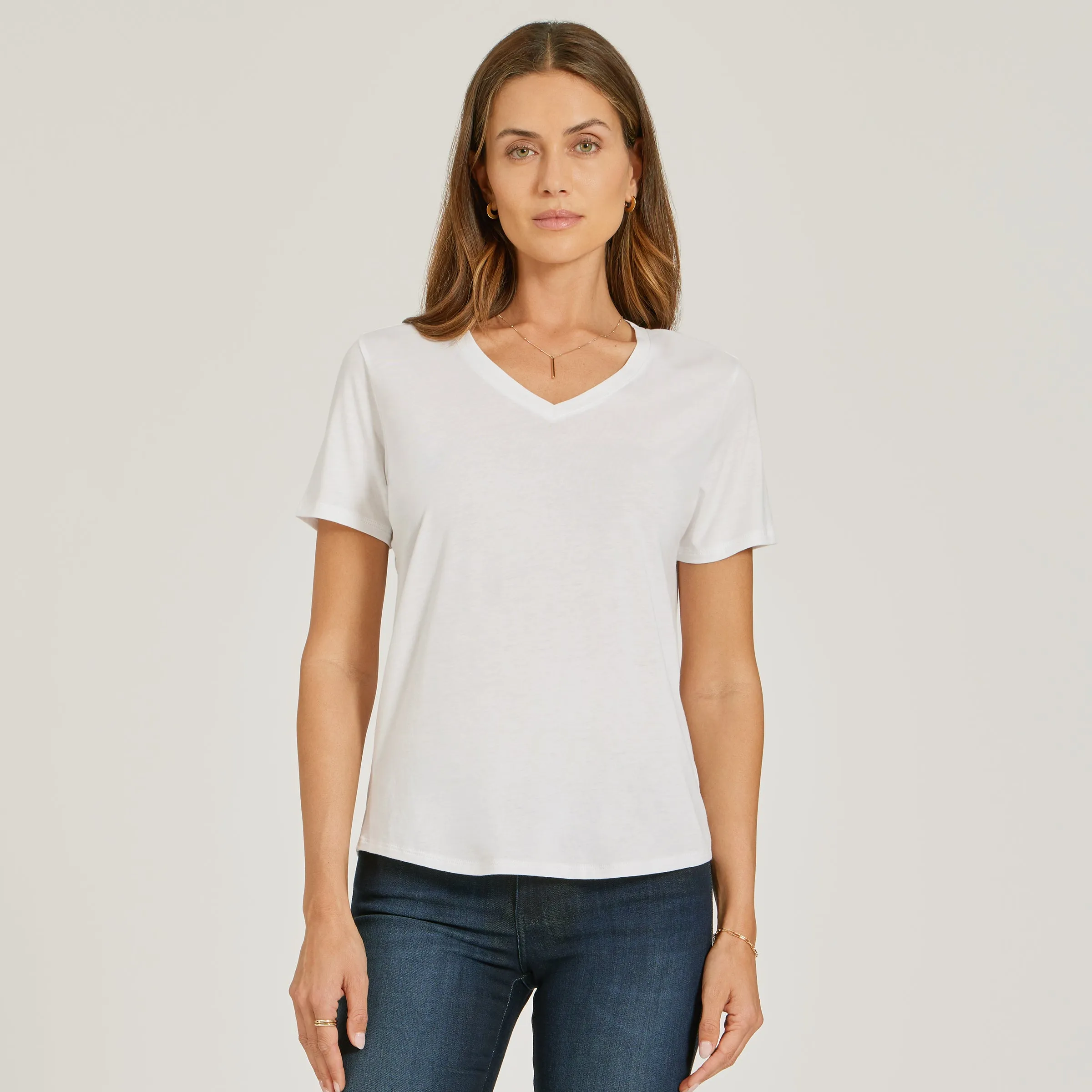 Relaxed V-Neck Marcy Tee sold by Mott & Bow product image thumbnail 3