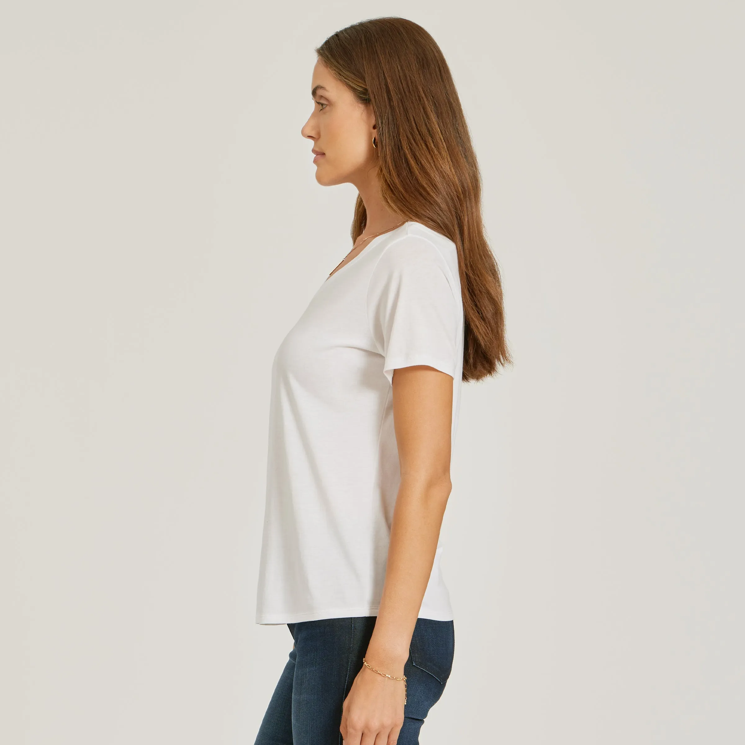 Relaxed V-Neck Marcy Tee sold by Mott & Bow product image thumbnail 5