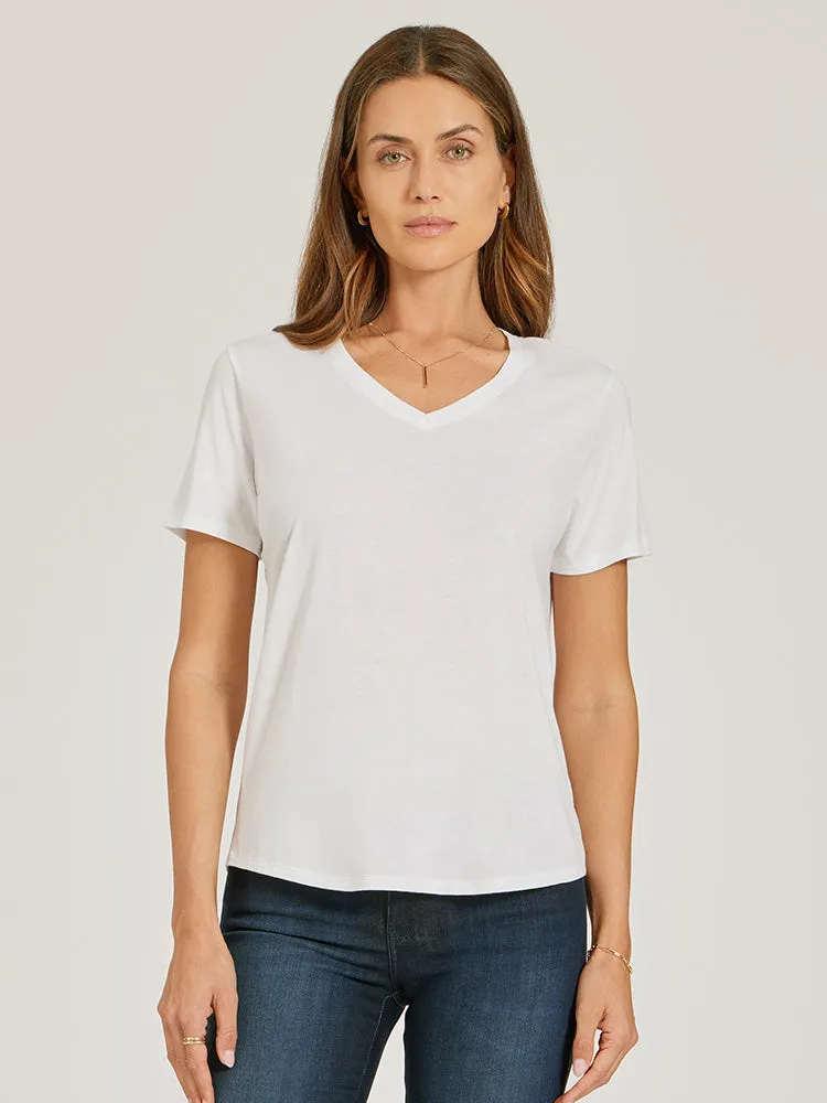 Relaxed V-Neck Marcy Tee sold by Mott & Bow