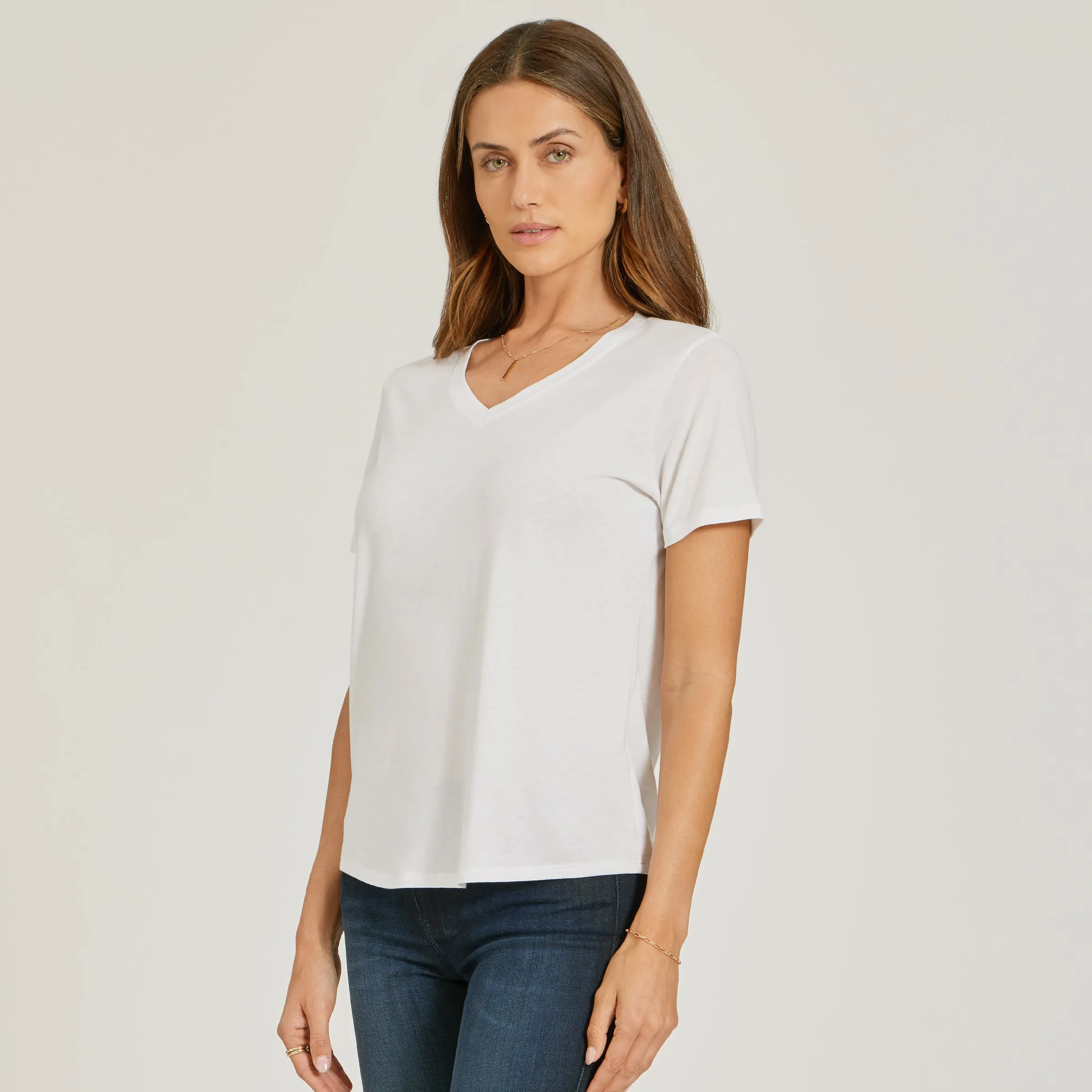 Relaxed V-Neck Marcy Tee sold by Mott & Bow product image thumbnail 4
