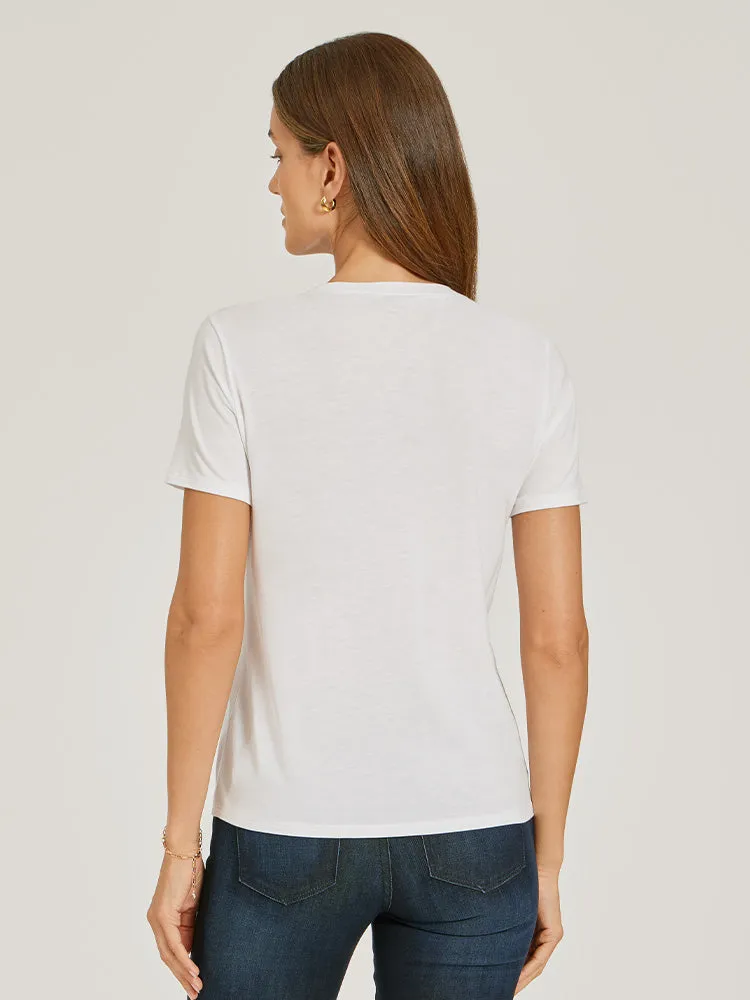 Relaxed V-Neck Marcy Tee sold by Mott & Bow product image thumbnail 2