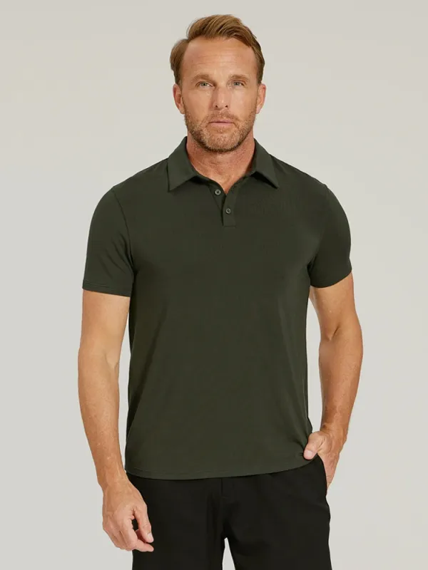 Luxe Performance Polo sold by Mott & Bow