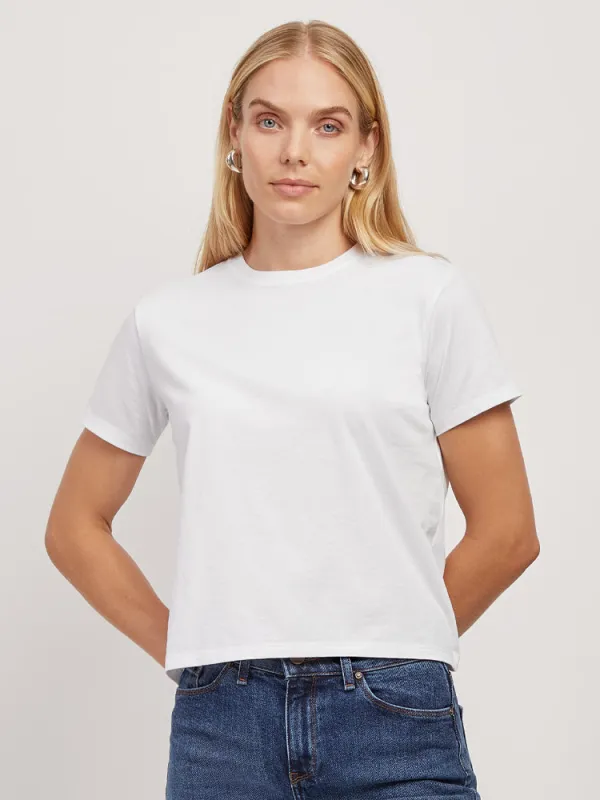 Boxy Not See-Through Crew Tee sold by Mott & Bow