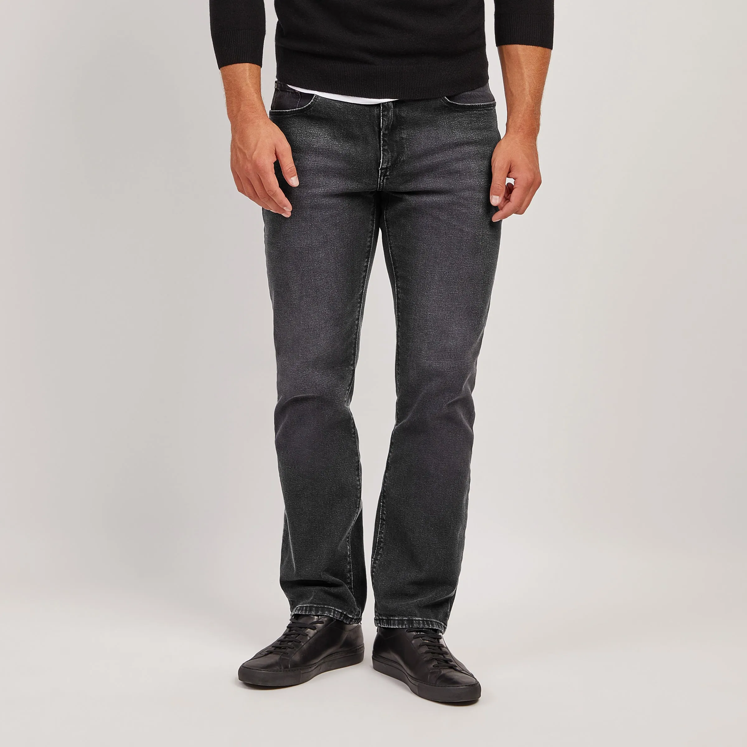 Straight Gray Stretch Jeans sold by Mott & Bow product image thumbnail 3