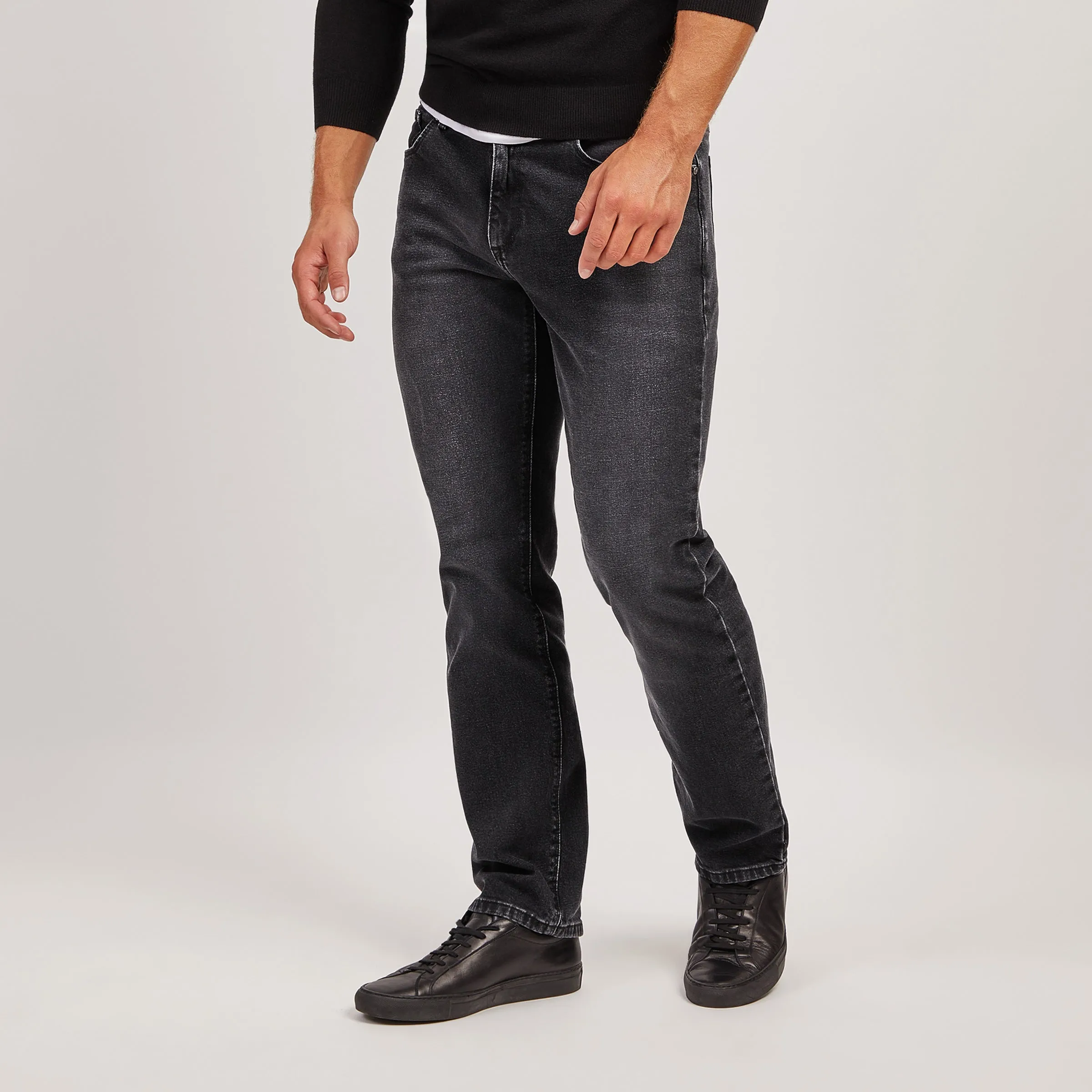 Straight Gray Stretch Jeans sold by Mott & Bow product image thumbnail 5