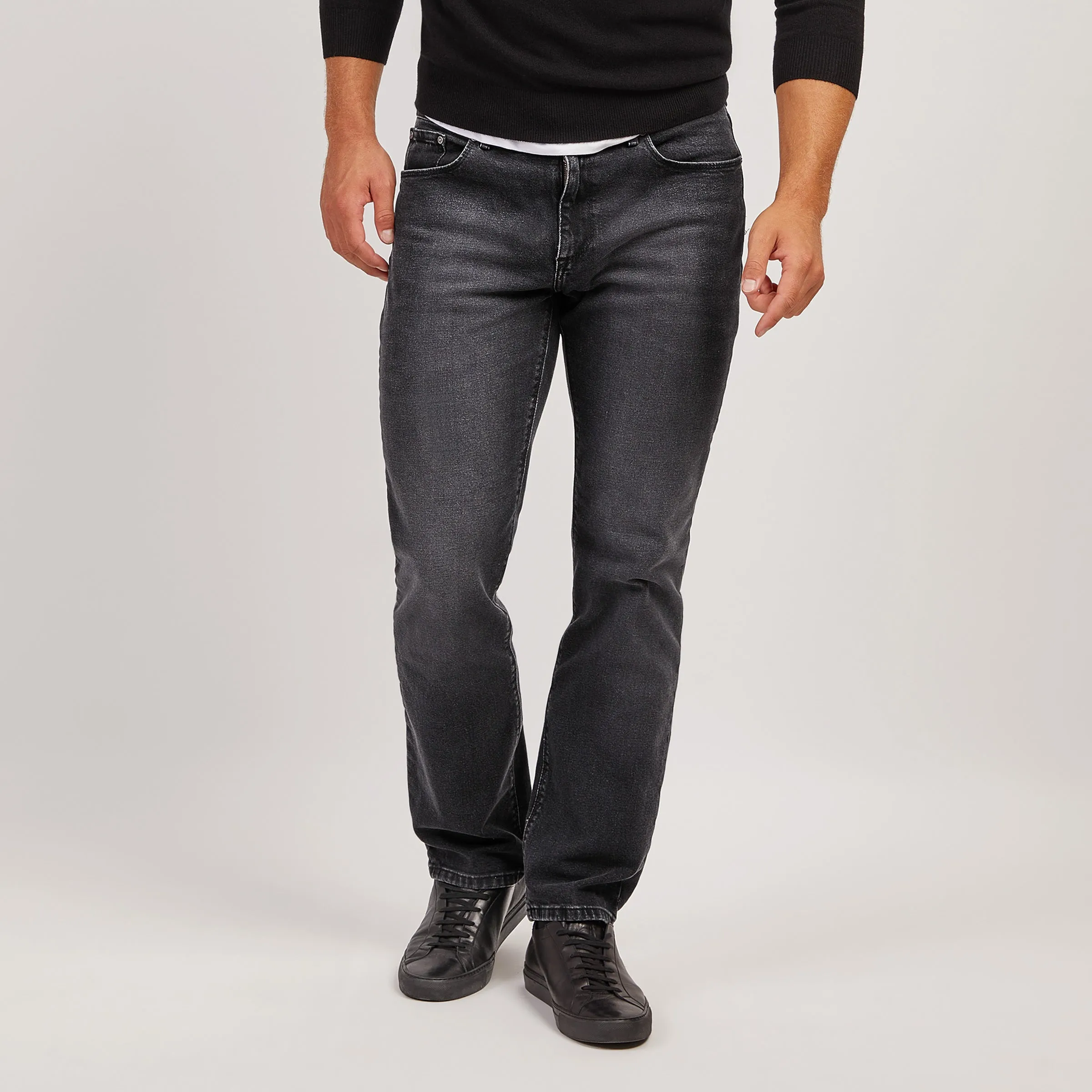 Straight Gray Stretch Jeans sold by Mott & Bow product image thumbnail 4