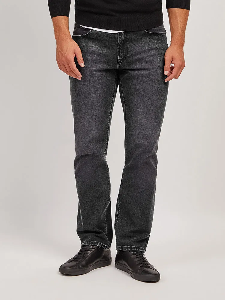 Straight Gray Stretch Jeans sold by Mott & Bow