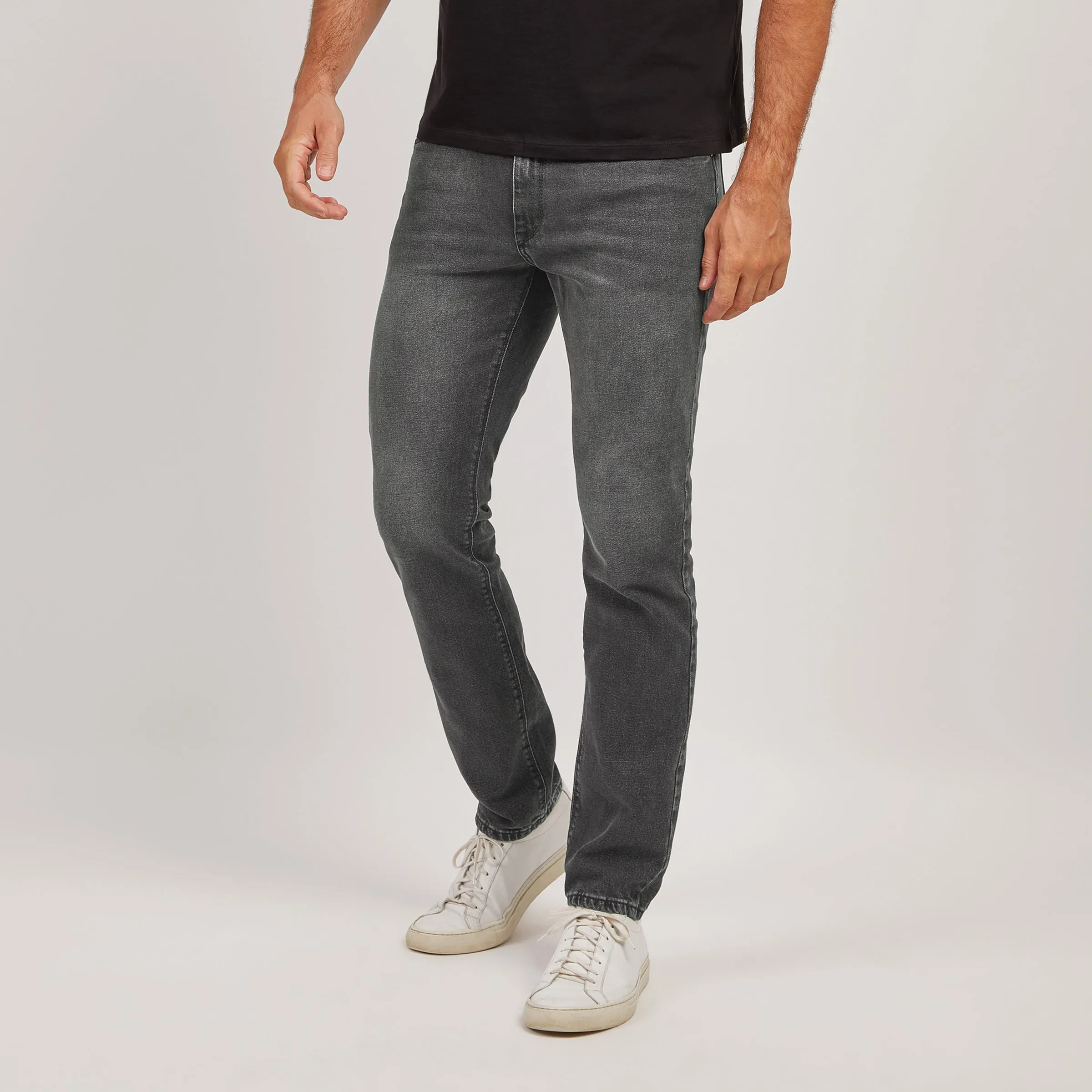 Slim Gray Stretch Jeans sold by Mott & Bow product image thumbnail 5