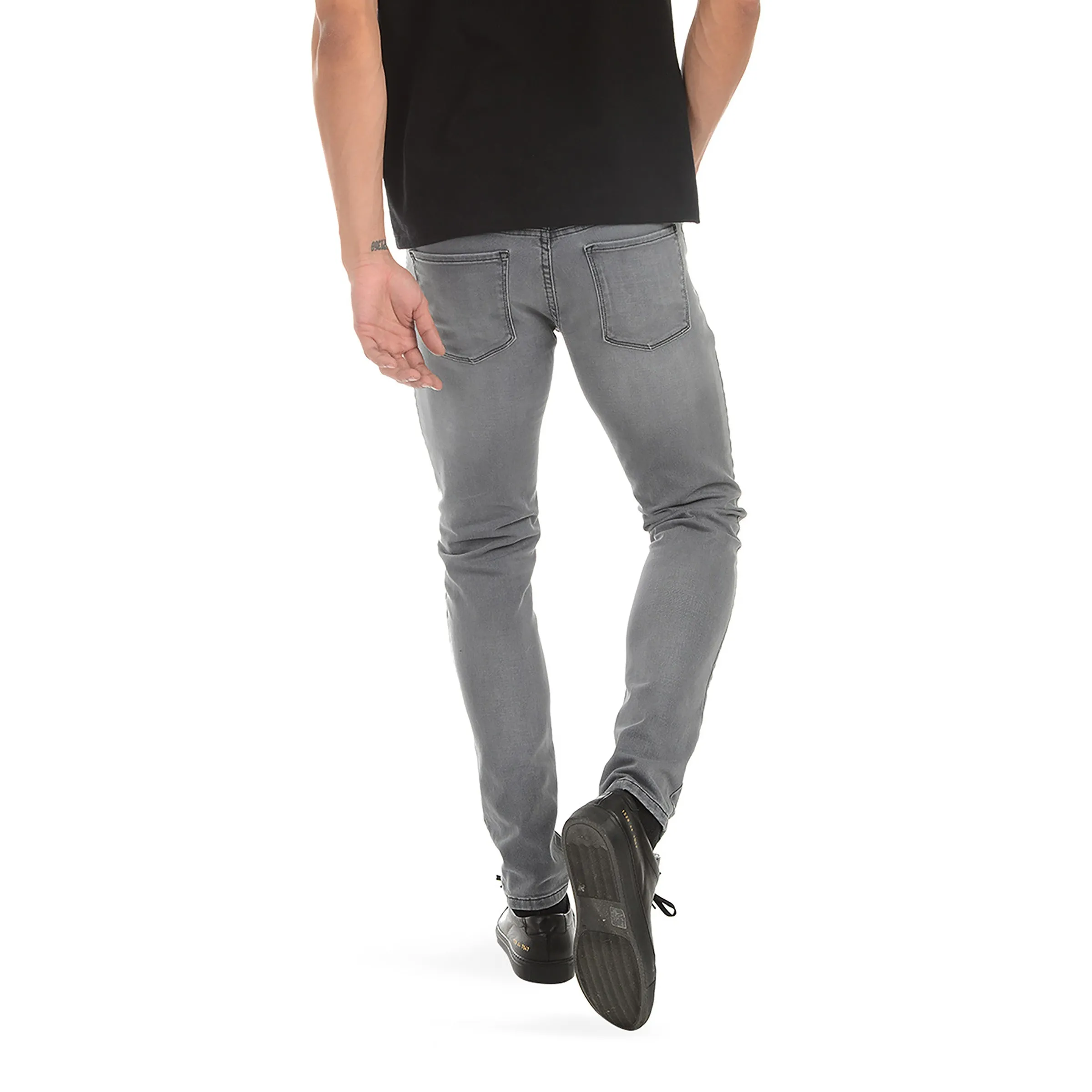 Skinny Gray Stretch Jeans sold by Mott & Bow product image thumbnail 5