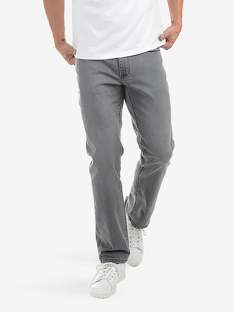 Straight Gray Stretch Jeans sold by Mott & Bow