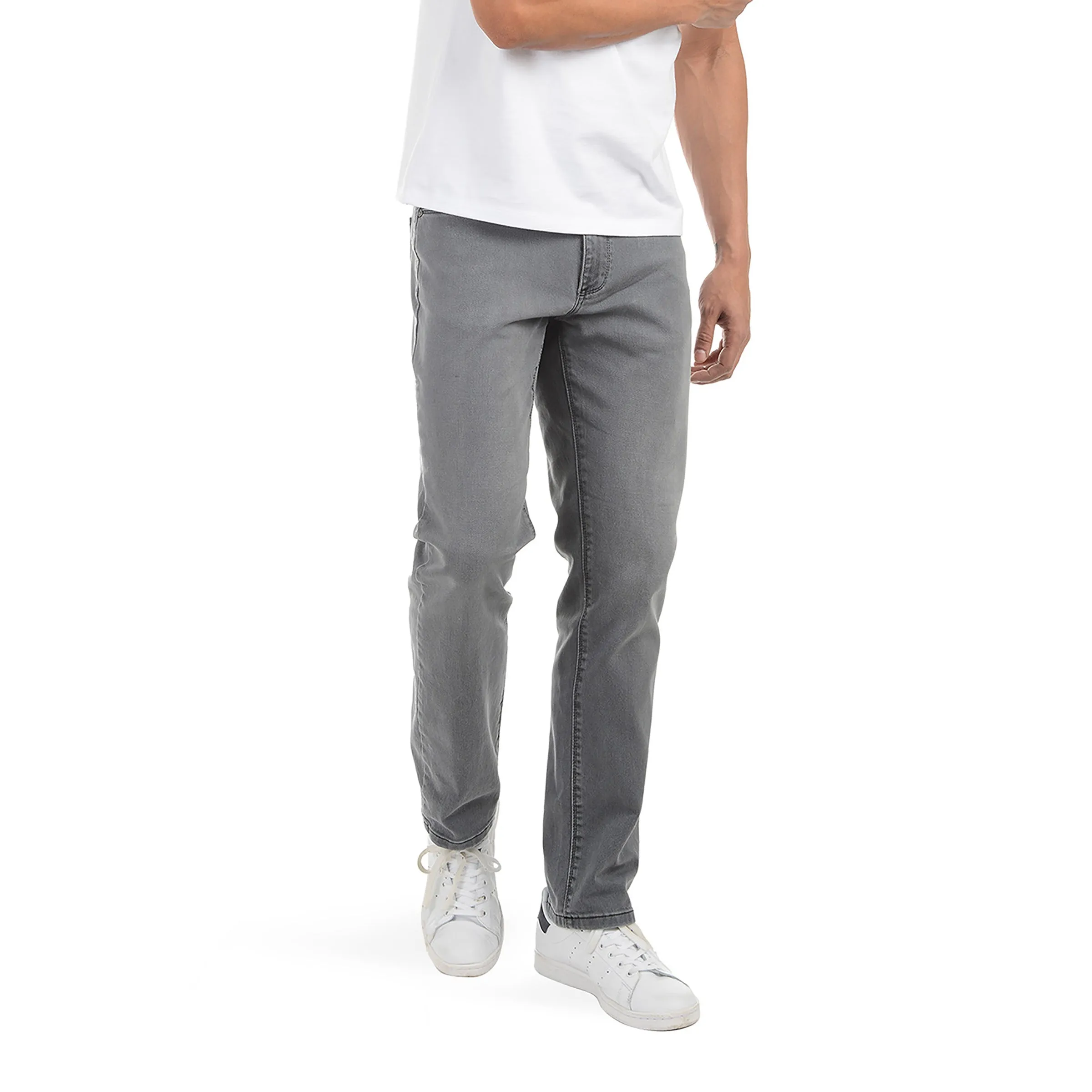 Straight Gray Stretch Jeans sold by Mott & Bow product image thumbnail 4