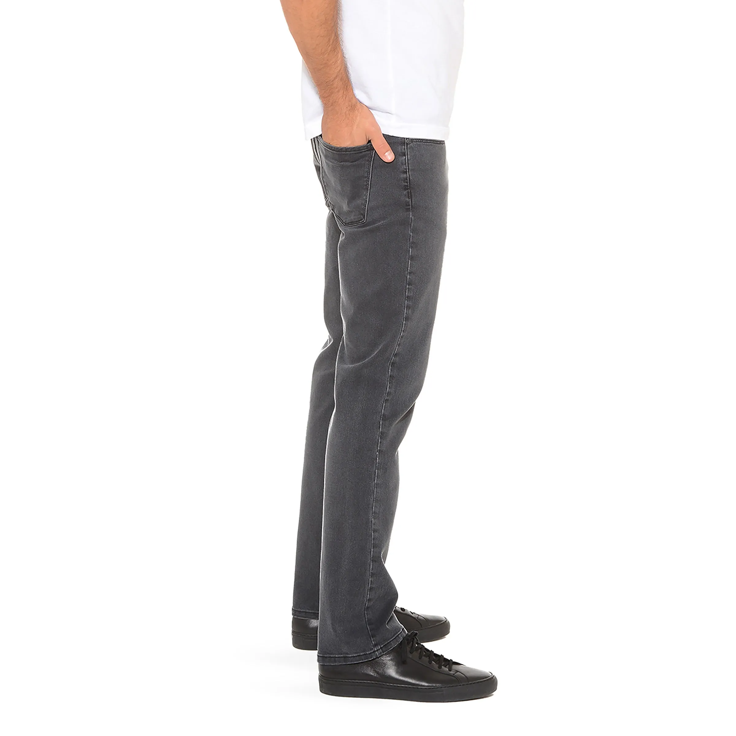 Straight Gray Stretch Jeans sold by Mott & Bow product image thumbnail 5