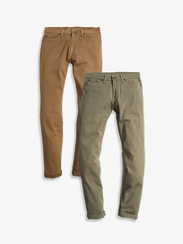 Skinny Twill Stretch Jeans 2-Pack sold by Mott & Bow