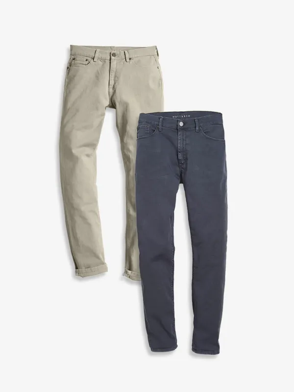 Slim Twill Stretch Jeans 2-Pack sold by Mott & Bow
