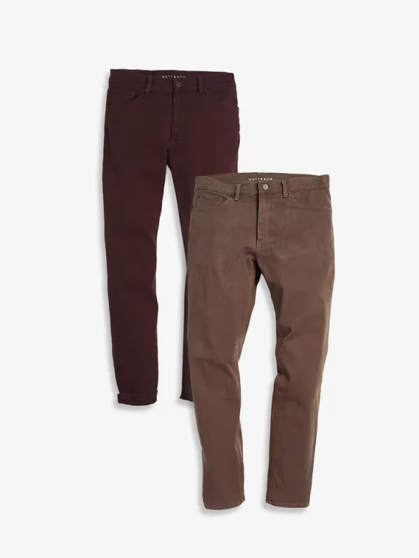 Slim Twill Stretch Jeans 2-Pack sold by Mott & Bow