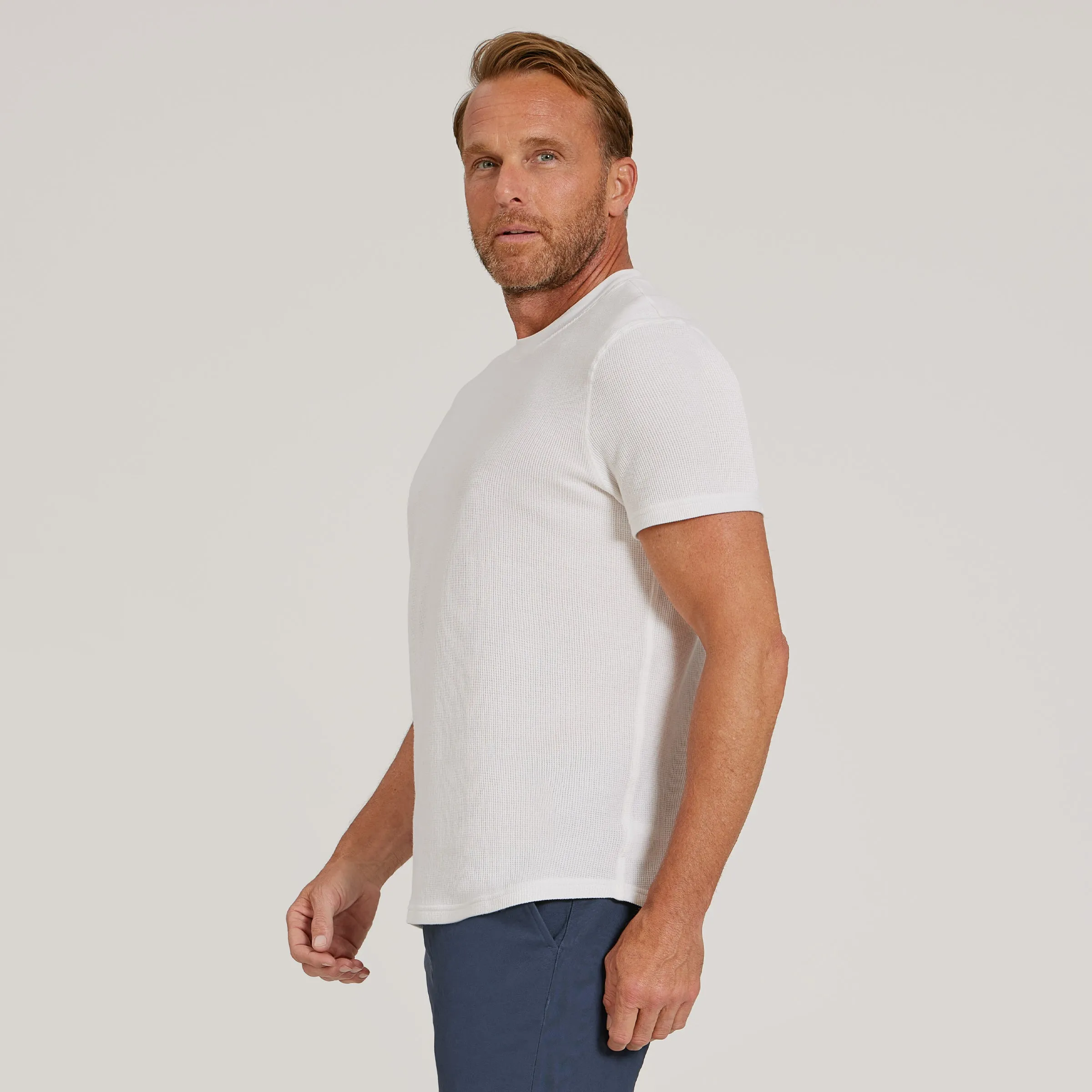 Cotton Waffle Curved Hem Crew sold by Mott & Bow product image thumbnail 5