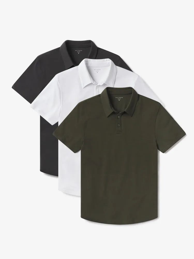 Luxe Performance Polo 3-Pack sold by Mott & Bow