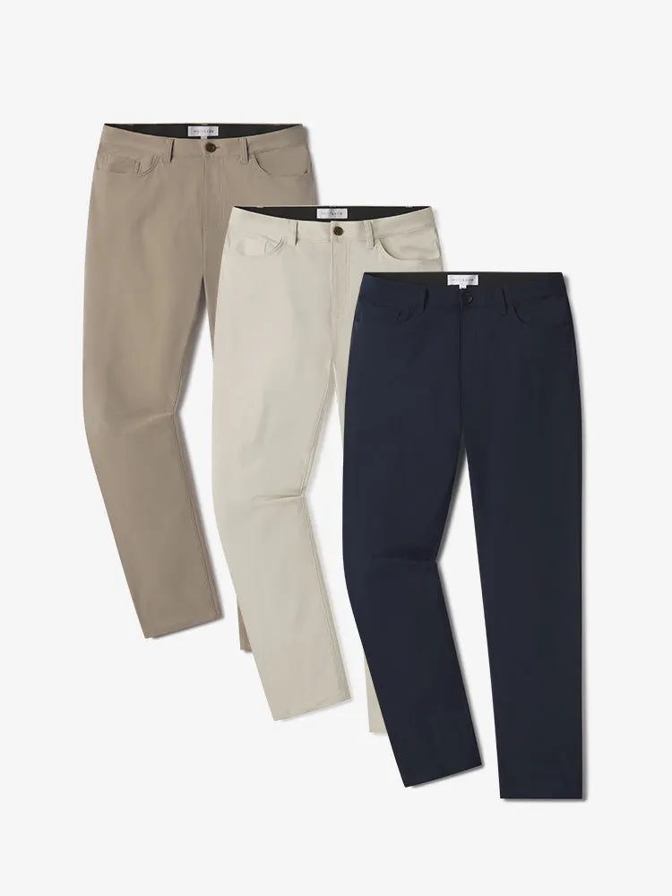 5 Pocket Travel Pants 3-Pack sold by Mott & Bow