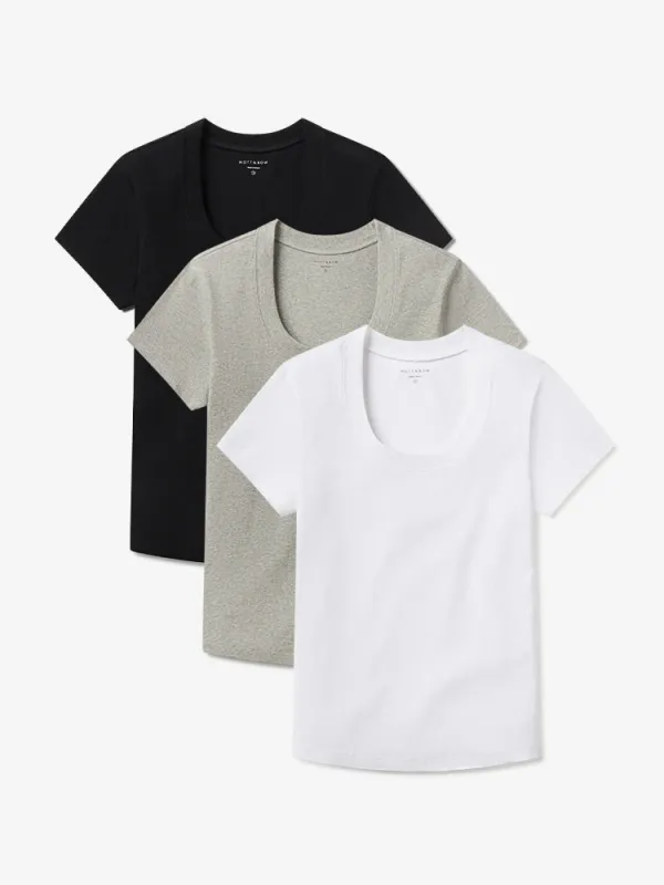 Rib Scoop Neck Tee 3-Pack sold by Mott & Bow
