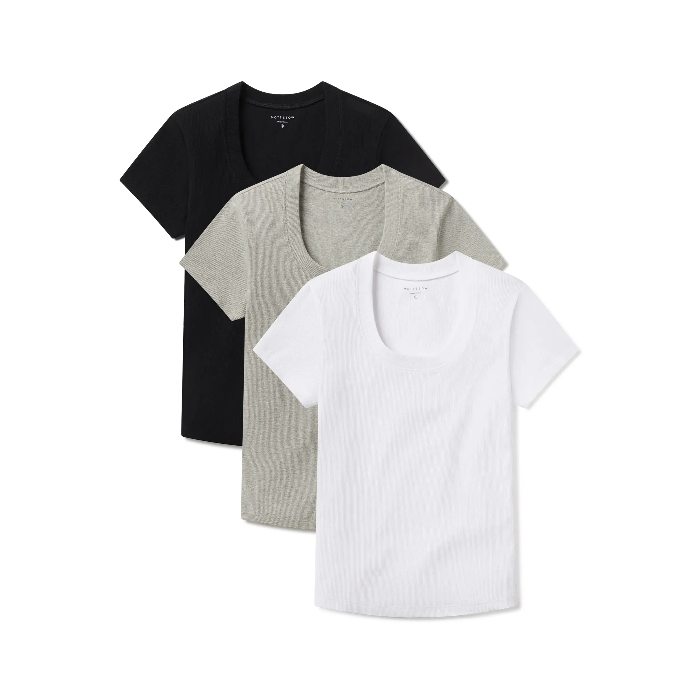 Rib Scoop Neck Tee 3-Pack sold by Mott & Bow product image thumbnail 3