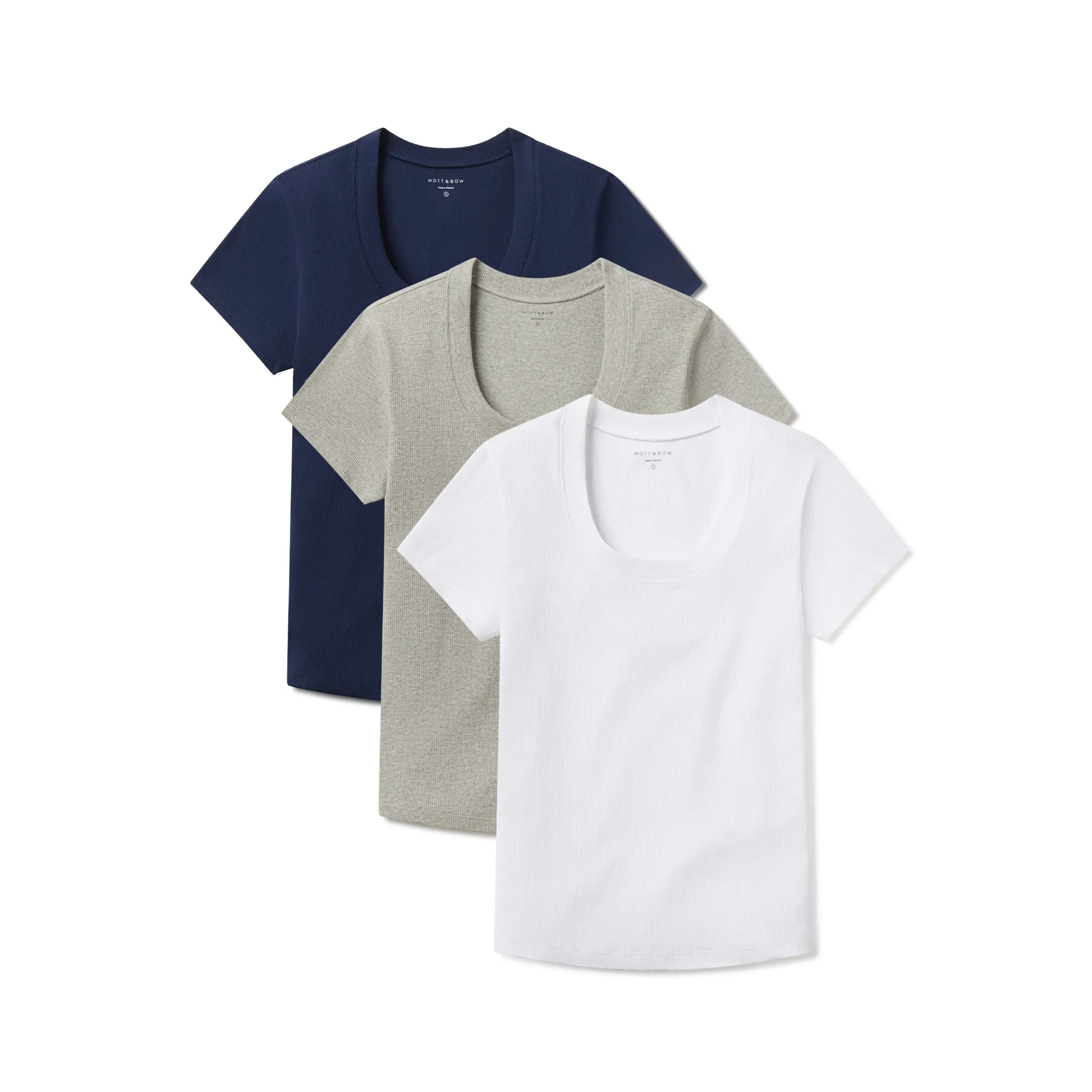 Rib Scoop Neck Tee 3-Pack sold by Mott & Bow product image thumbnail 3