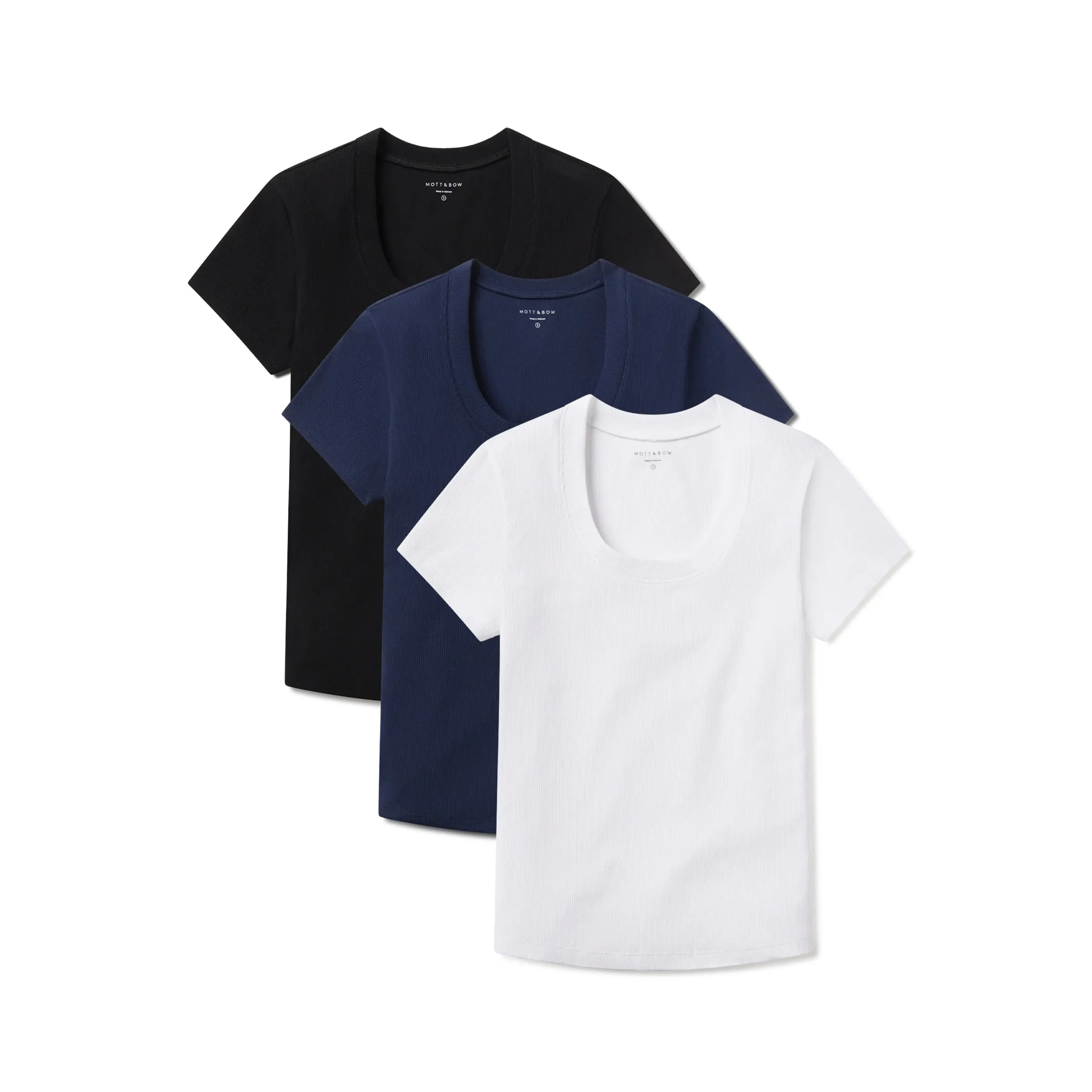 Rib Scoop Neck Tee 3-Pack sold by Mott & Bow product image thumbnail 3