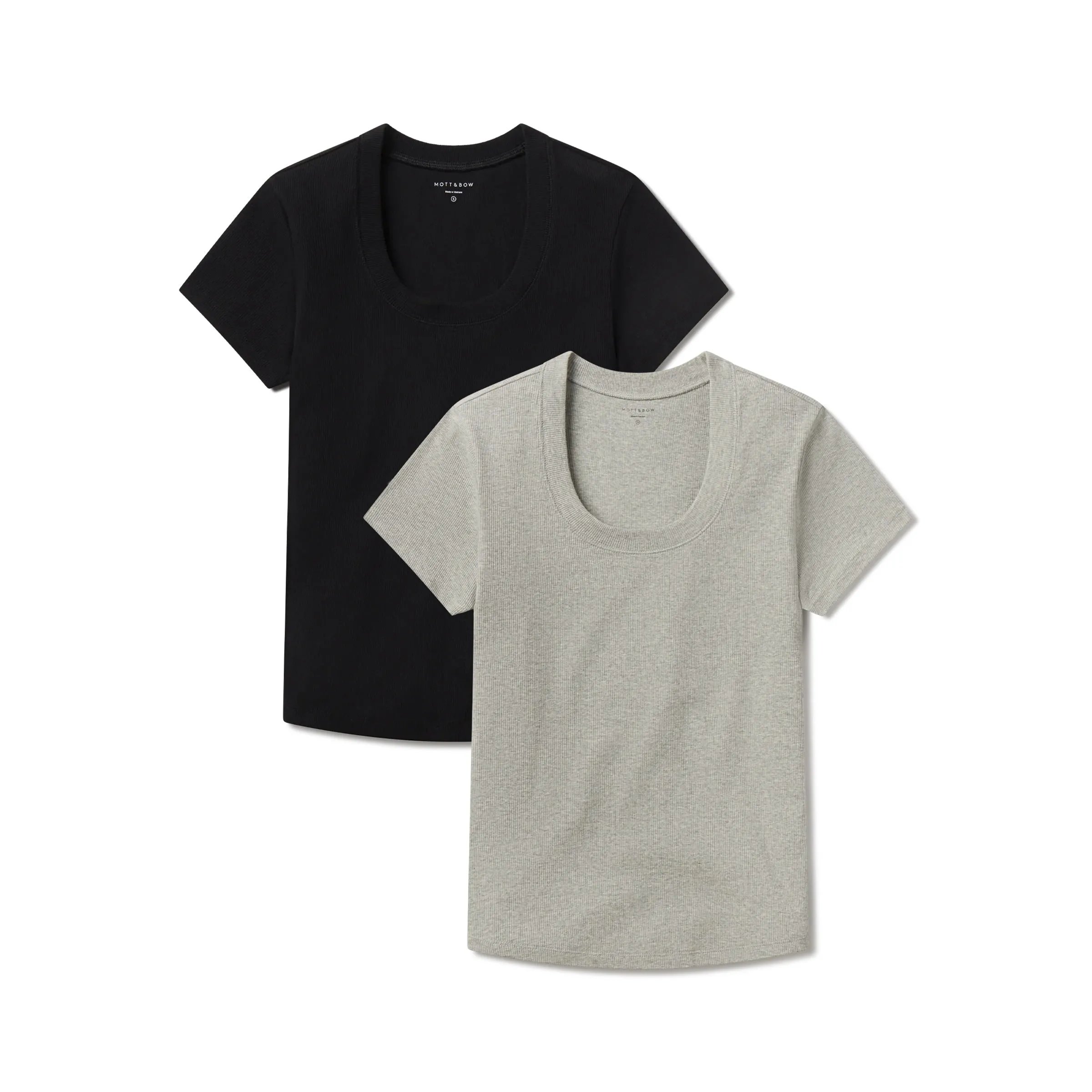 Rib Scoop Neck Tee 2-Pack sold by Mott & Bow product image thumbnail 3