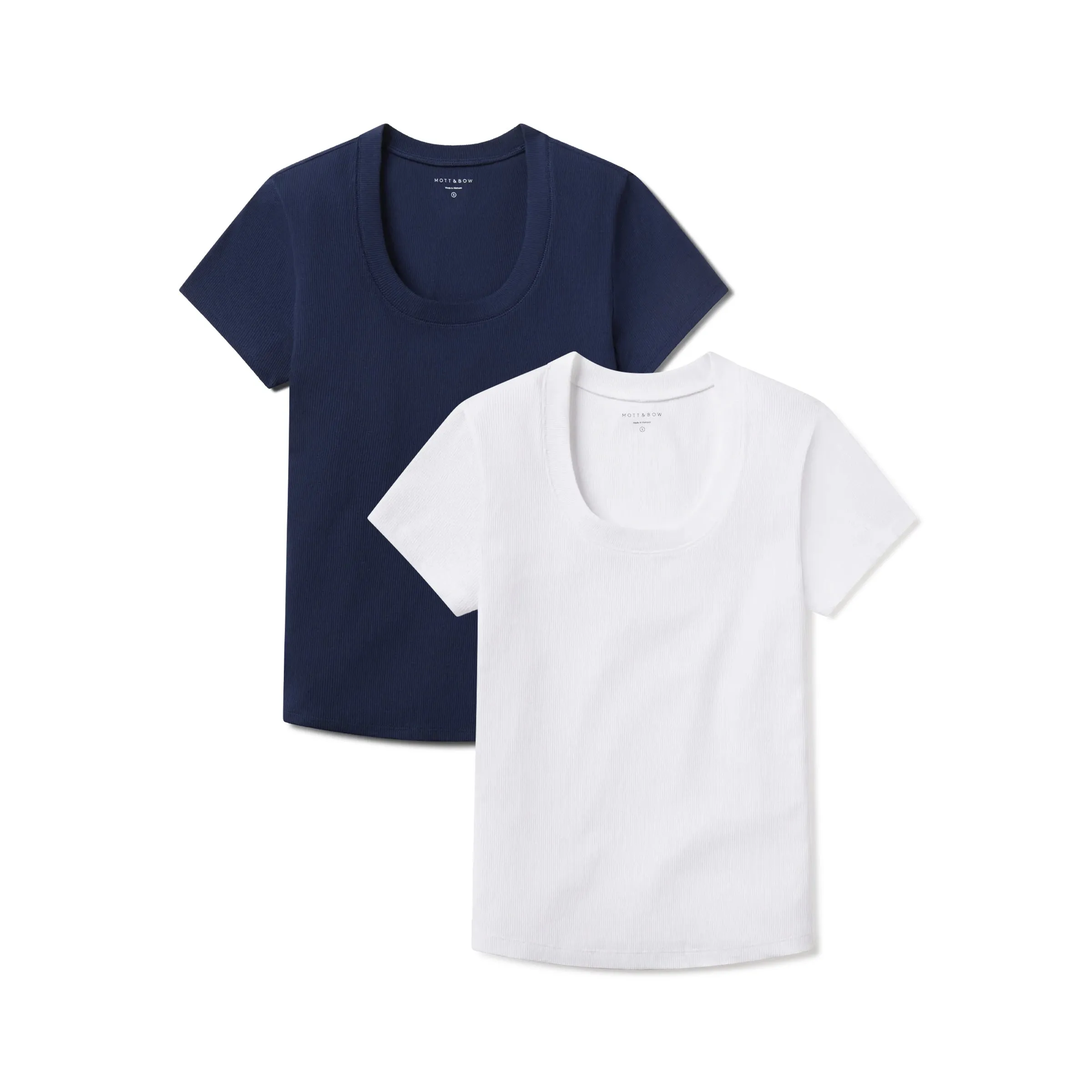 Rib Scoop Neck Tee 2-Pack sold by Mott & Bow product image thumbnail 3