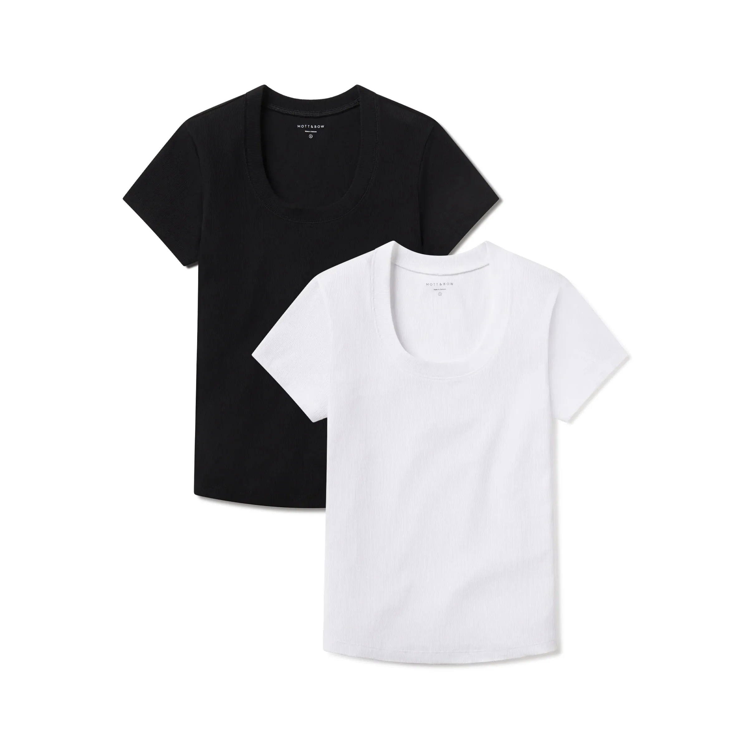 Rib Scoop Neck Tee 2-Pack sold by Mott & Bow product image thumbnail 3