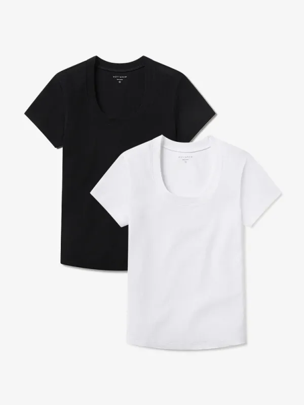 Rib Scoop Neck Tee 2-Pack sold by Mott & Bow