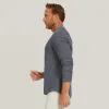 Cotton Waffle Curved Hem Henley sold by Mott & Bow