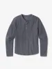 Cotton Waffle Curved Hem Henley sold by Mott & Bow