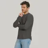 Cotton Waffle Curved Hem Henley sold by Mott & Bow