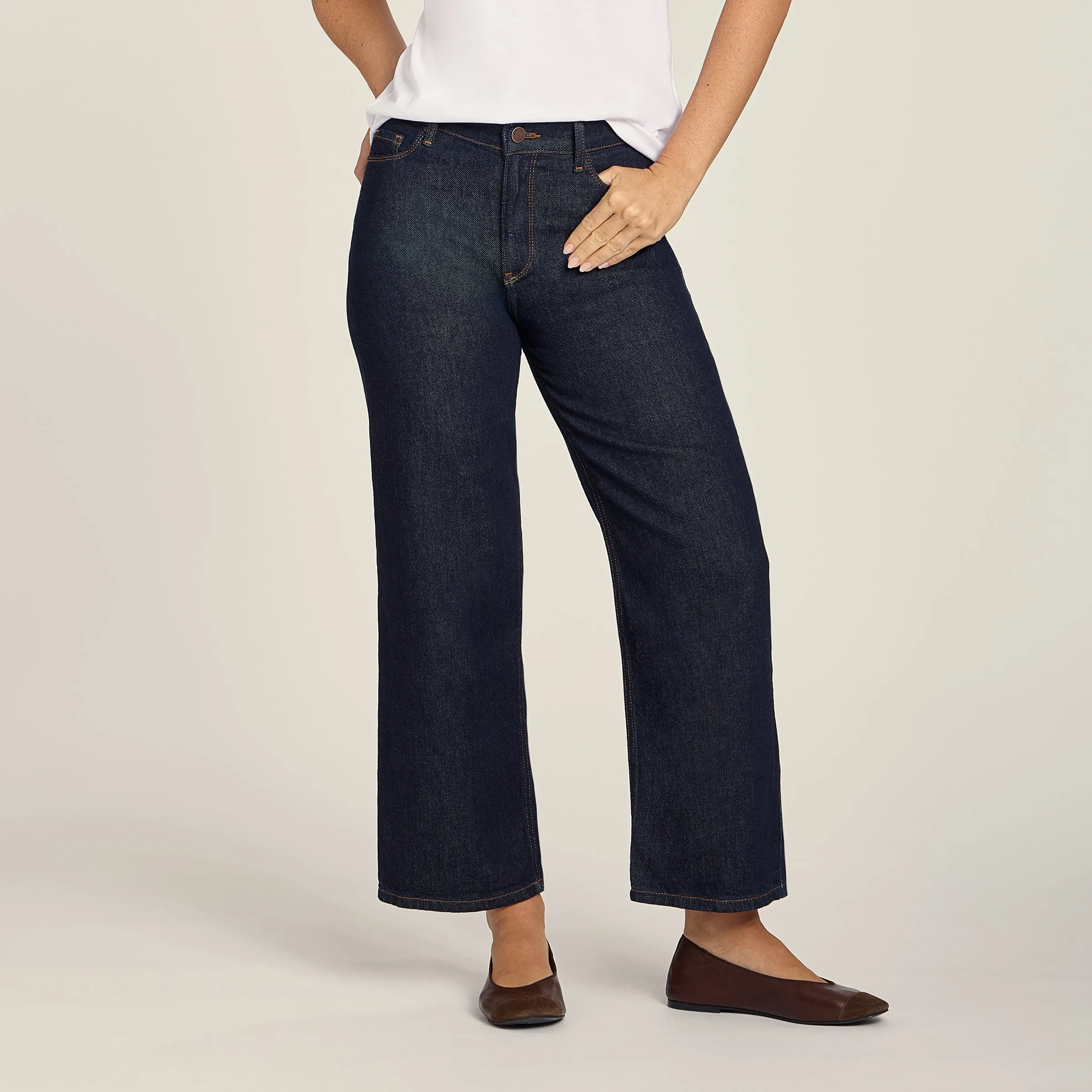 High Rise Cropped Straight Leg Gilmore sold by Mott & Bow product image thumbnail 4