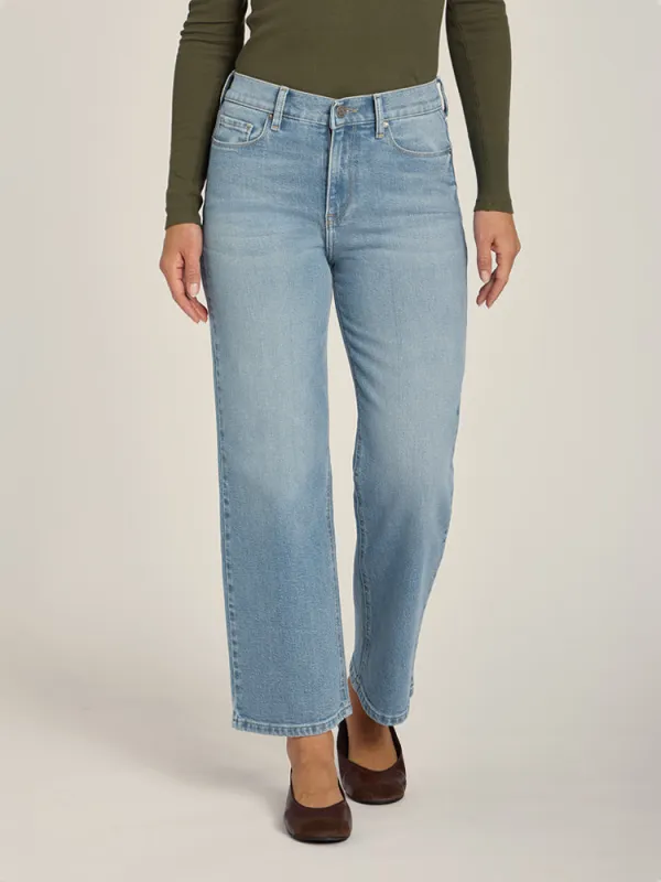 High Rise Cropped Straight Leg Hubert sold by Mott & Bow