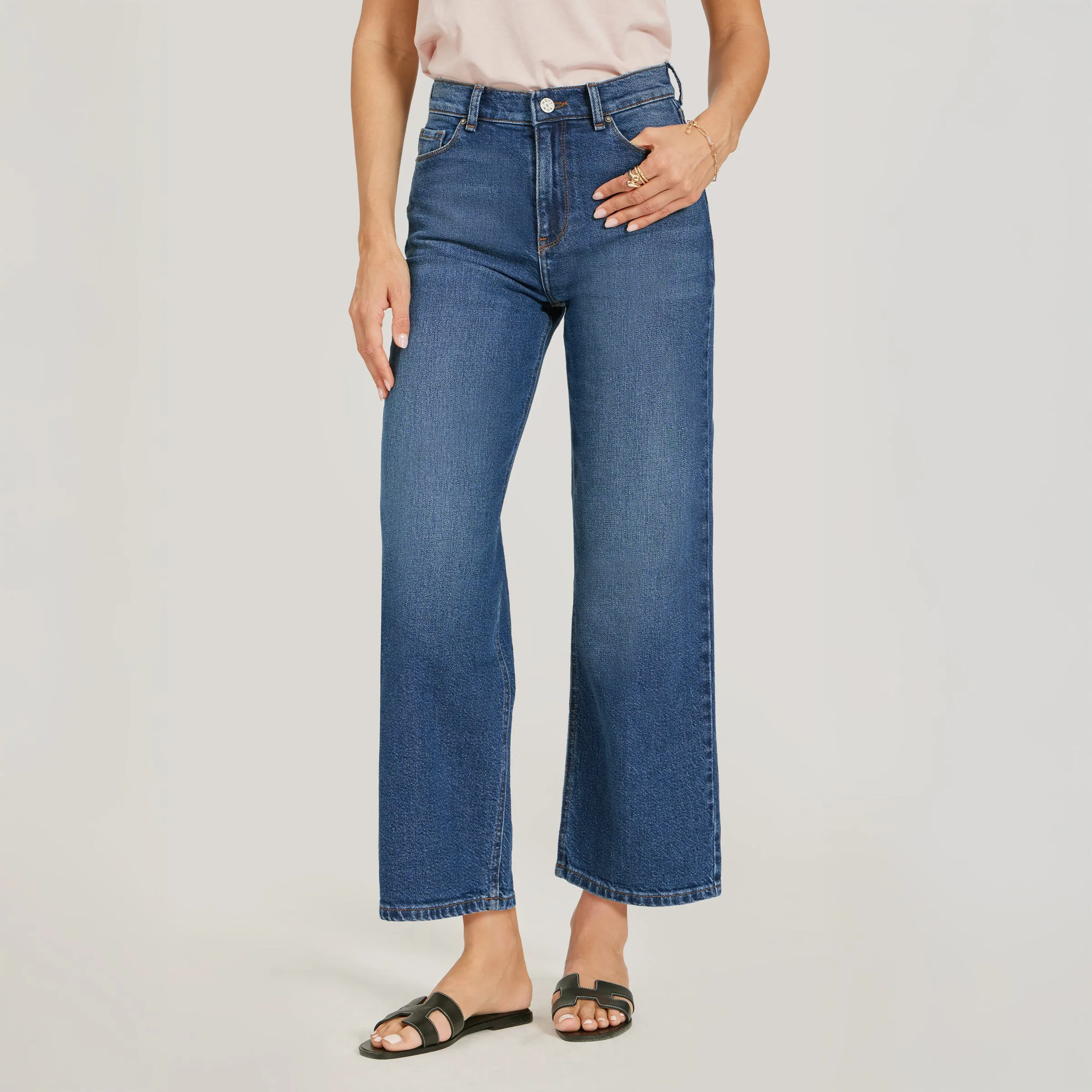 High Rise Cropped Straight Leg Gilmore sold by Mott & Bow product image thumbnail 3