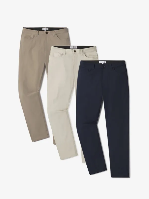 5 Pocket Travel Pants 3-Pack sold by Mott & Bow