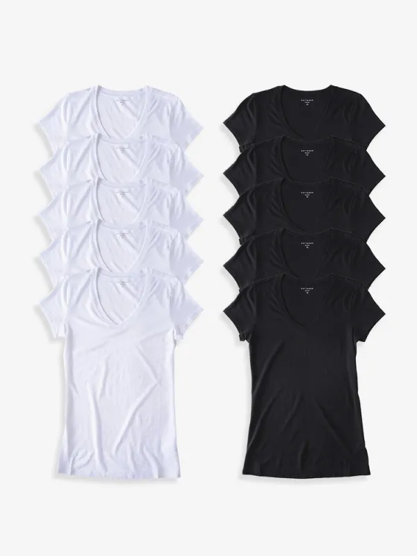 Fitted V-Neck Marcy 10-Pack sold by Mott & Bow