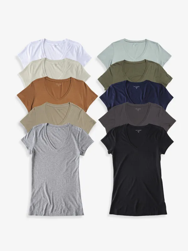 Fitted V-Neck Marcy 10-Pack sold by Mott & Bow